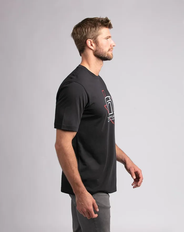 Men Tees TravisMathew BUCKING BULL TEE Black