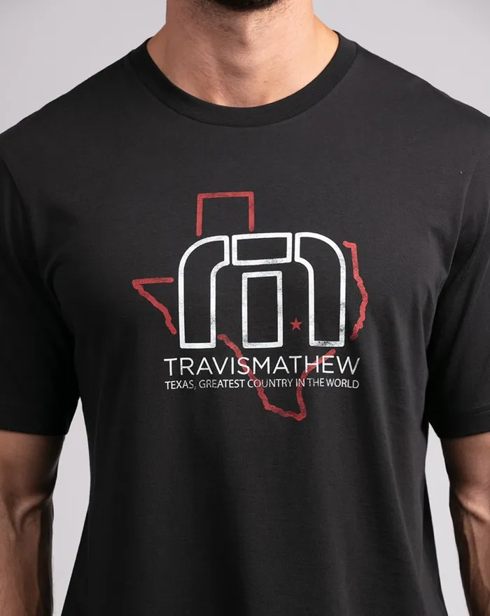 Men Tees TravisMathew BUCKING BULL TEE Black