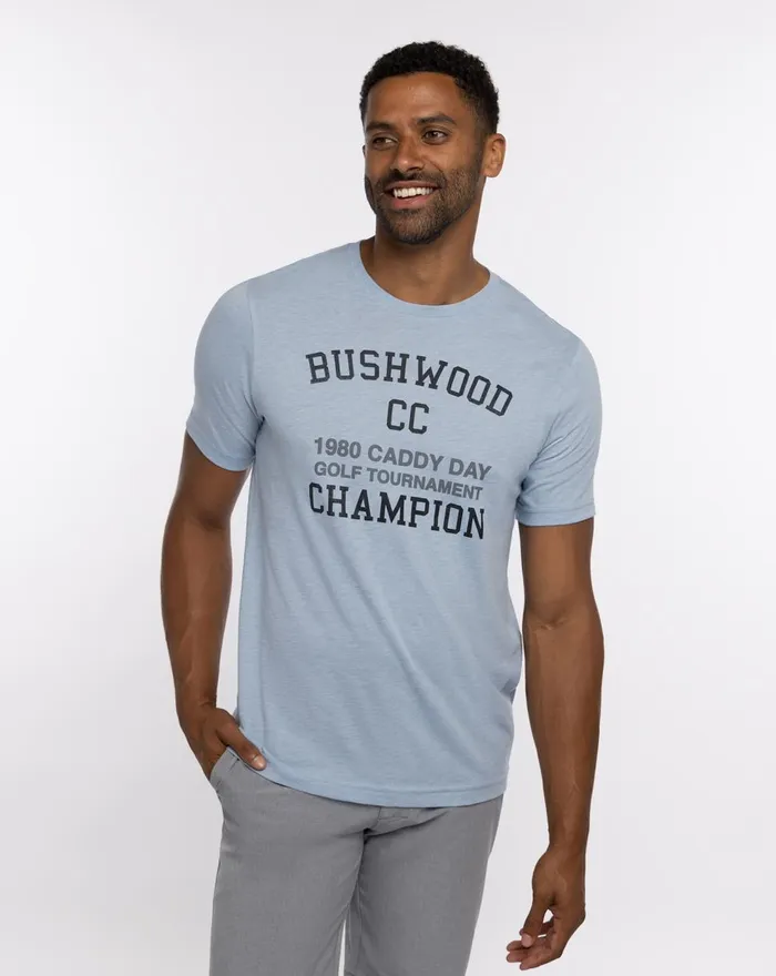 Men Tees TravisMathew CADDY DAY TEE Heather Bel Air Blue