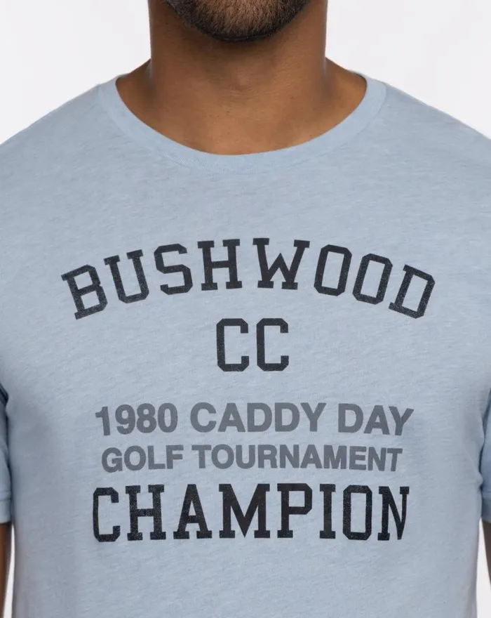 Men Tees TravisMathew CADDY DAY TEE Heather Bel Air Blue