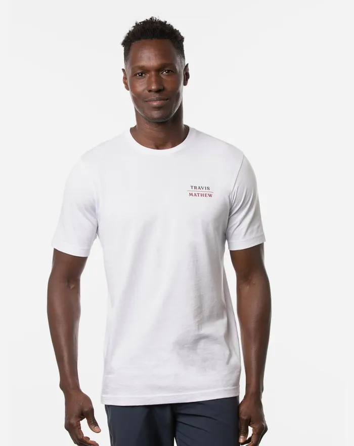 Men Tees TravisMathew CATTAILS TEE White