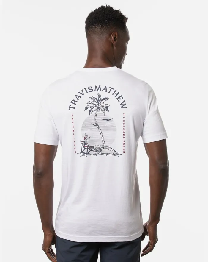 Men Tees TravisMathew CATTAILS TEE White