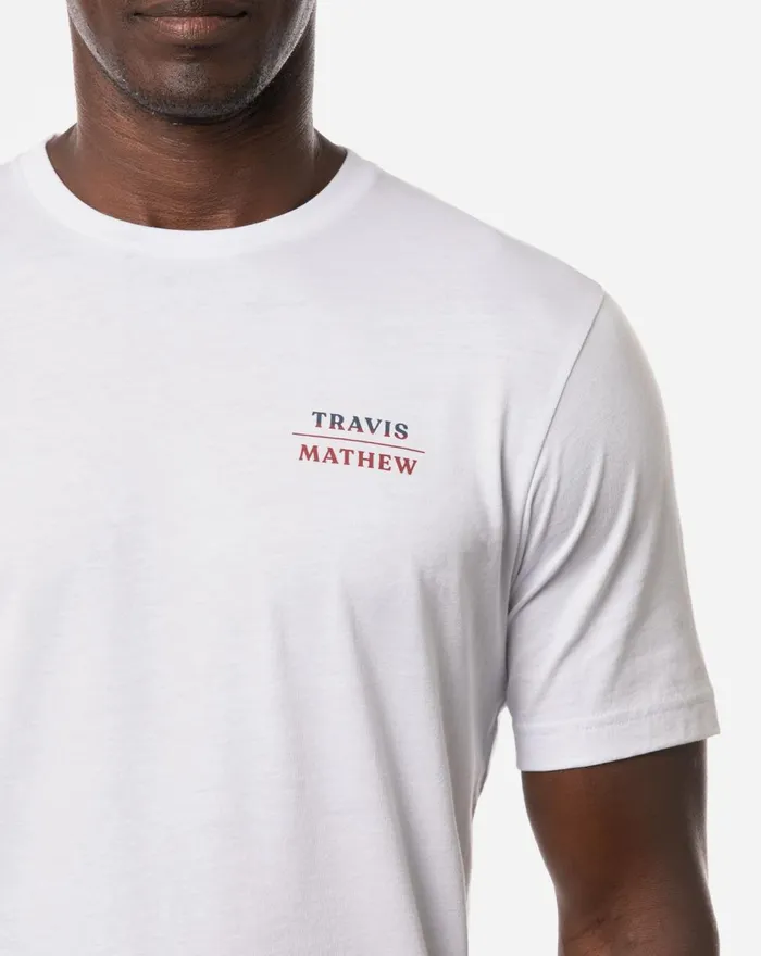 Men Tees TravisMathew CATTAILS TEE White