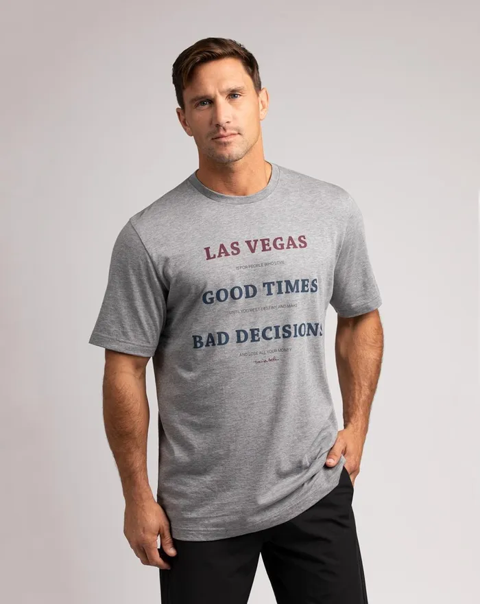 Men Tees TravisMathew CIRCUS ACT TEE Heather Grey
