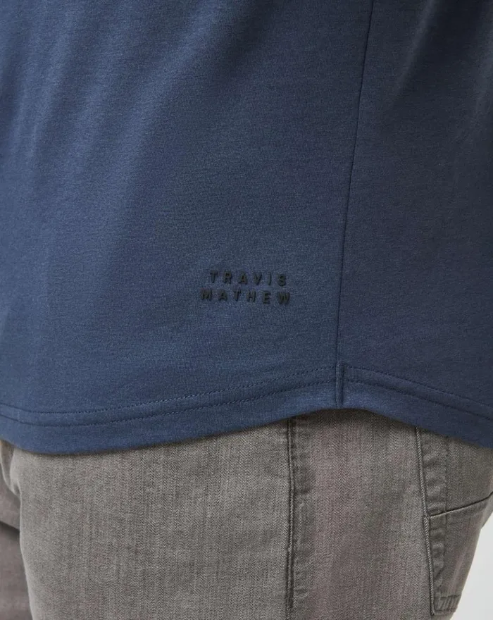 Men Tees TravisMathew CLOUD CREW TEE Blue Nights