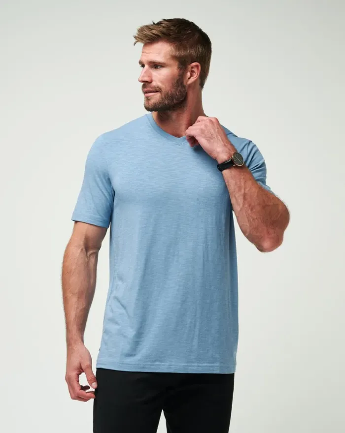 Men Tees TravisMathew CLOUD TEE Copen Blue