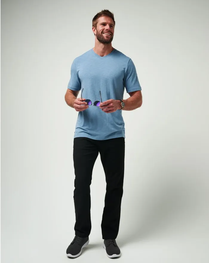 Men Tees TravisMathew CLOUD TEE Copen Blue