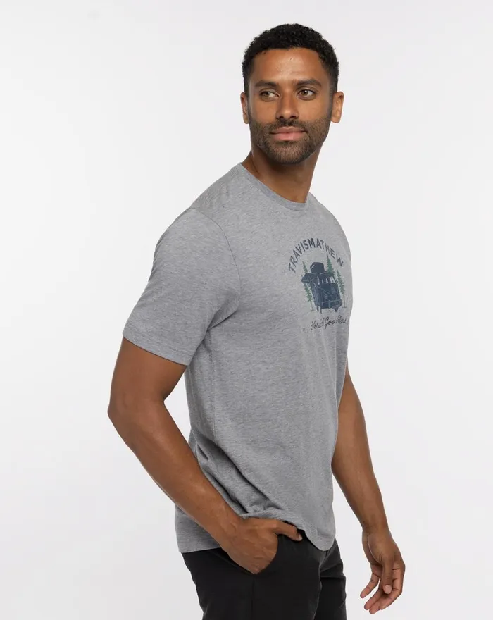 Men Tees TravisMathew COAL WALK TEE Heather Grey Men Tees TravisMathew COAL WALK TEE Heather Grey