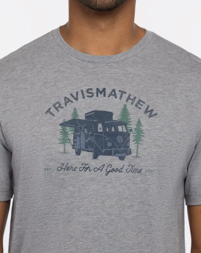 Men Tees TravisMathew COAL WALK TEE Heather Grey Men Tees TravisMathew COAL WALK TEE Heather Grey