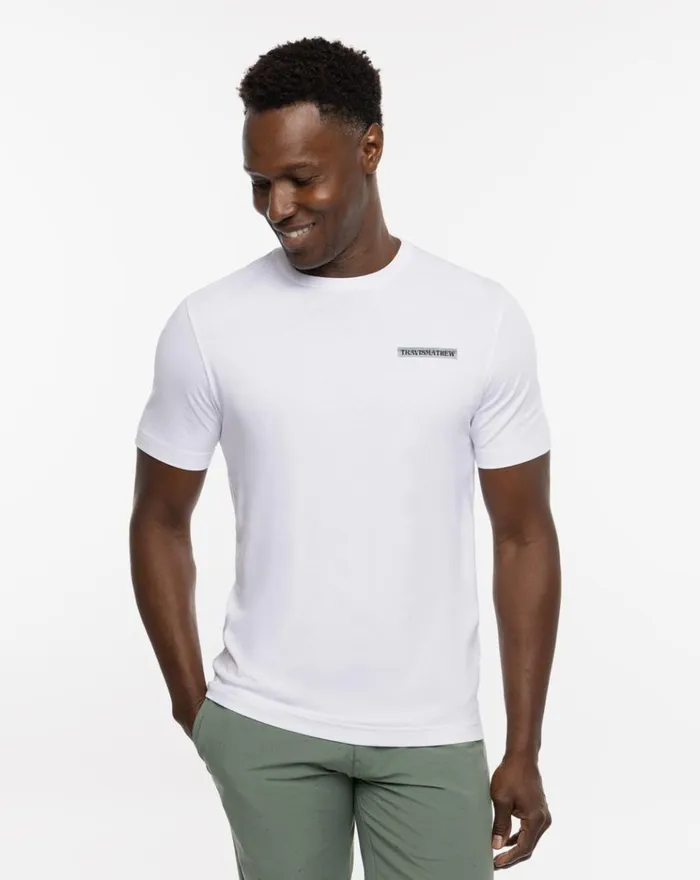 Men Tees TravisMathew COAST RUN TEE White