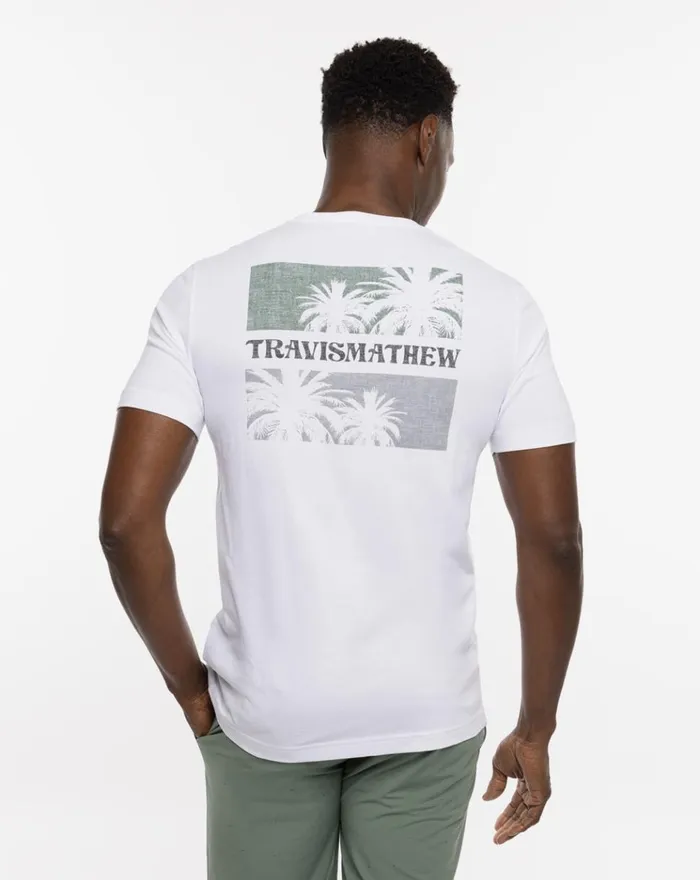 Men Tees TravisMathew COAST RUN TEE White Men Tees TravisMathew COAST RUN TEE White