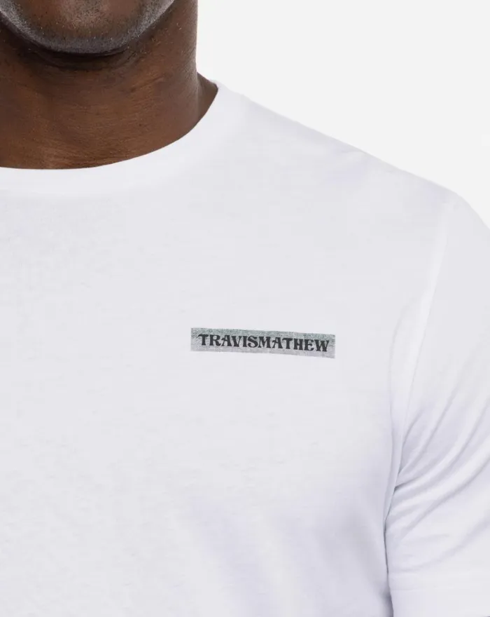 Men Tees TravisMathew COAST RUN TEE White Men Tees TravisMathew COAST RUN TEE White