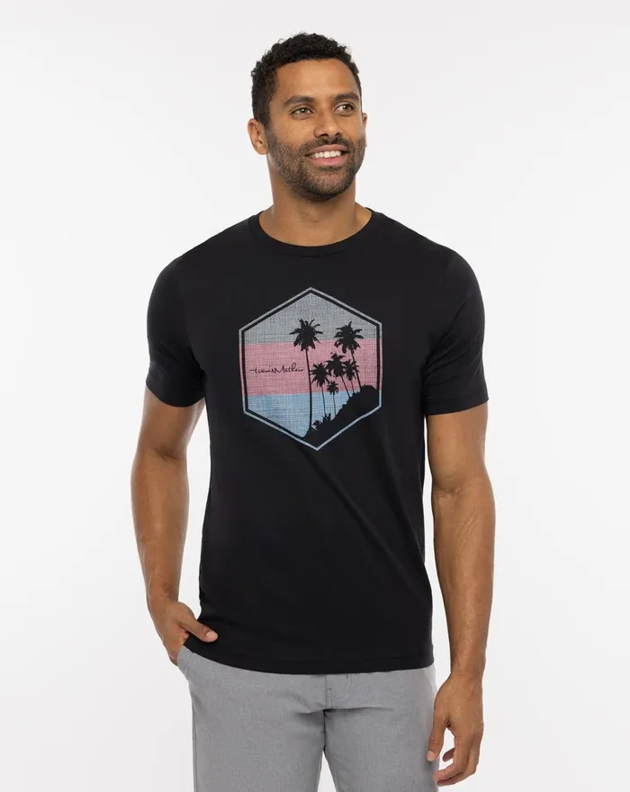 Men Tees TravisMathew CONTINENTAL SHELF TEE Black