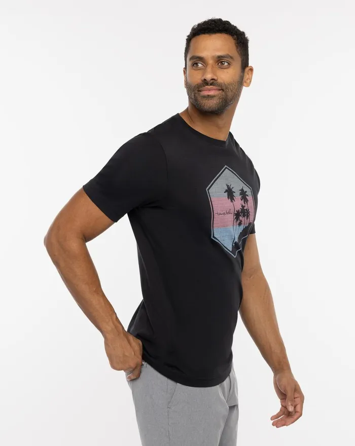 Men Tees TravisMathew CONTINENTAL SHELF TEE Black Men Tees TravisMathew CONTINENTAL SHELF TEE Black