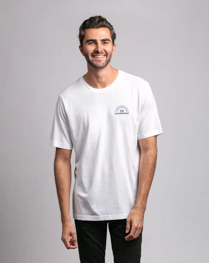 Men Tees TravisMathew DA BEERS TEE White