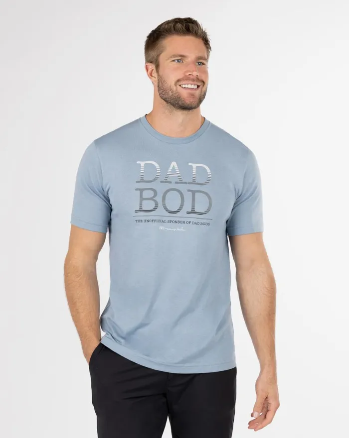 Men Tees TravisMathew DAD BOD 20 TEE Faded Denim