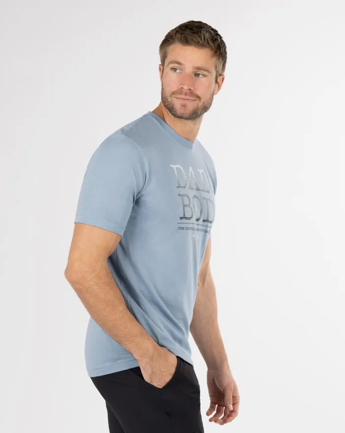 Men Tees TravisMathew DAD BOD 20 TEE Faded Denim