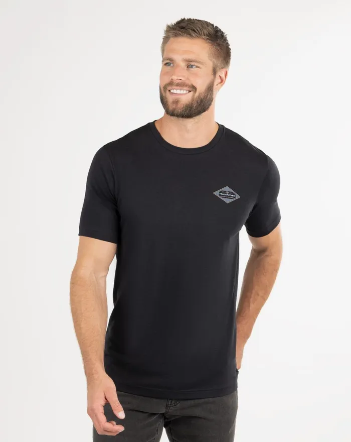 Men Tees TravisMathew DROPPED CALL TEE Black