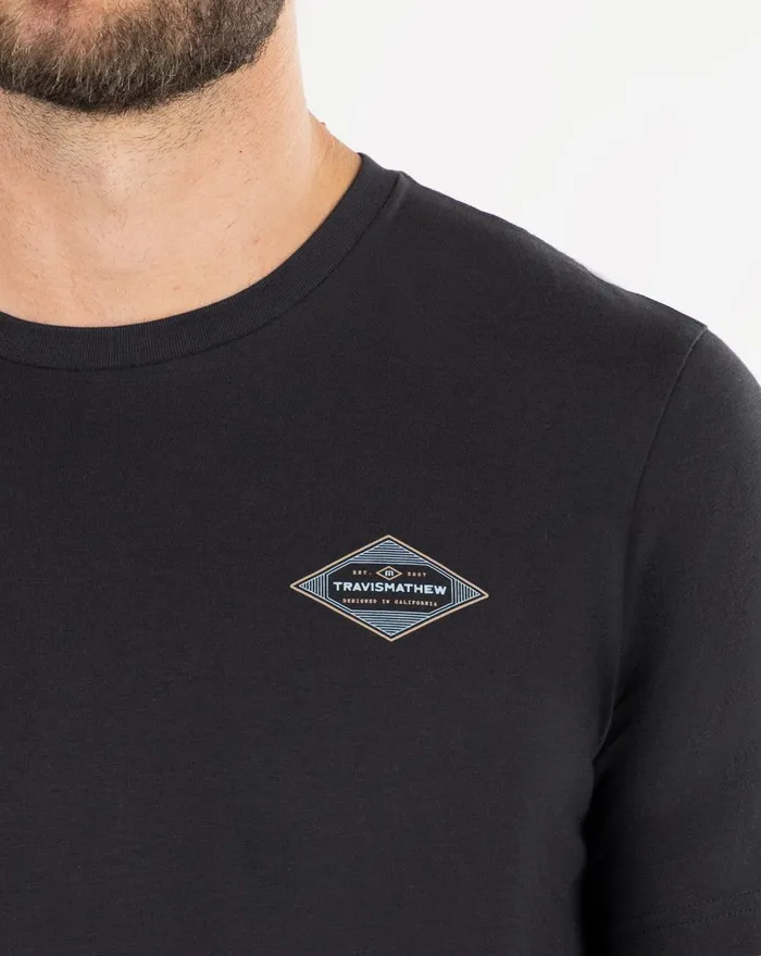 Men Tees TravisMathew DROPPED CALL TEE Black
