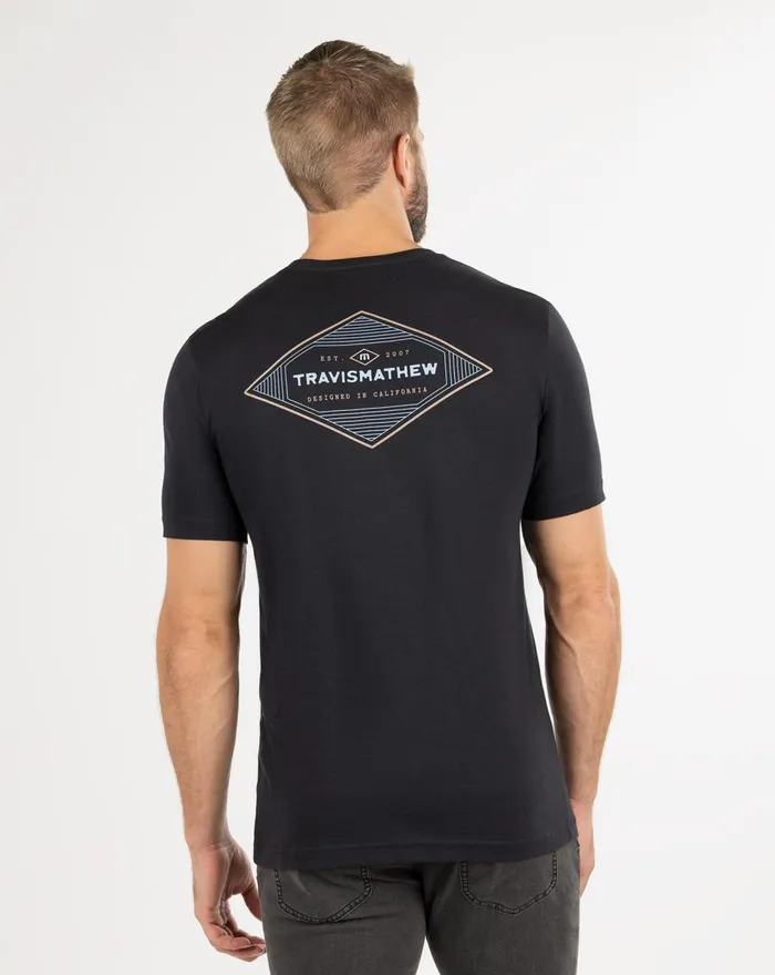 Men Tees TravisMathew DROPPED CALL TEE Black