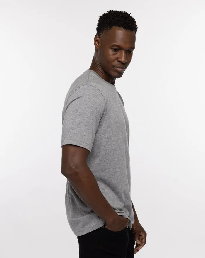 Men Tees TravisMathew ELBOW ROOM TEE Heather Grey