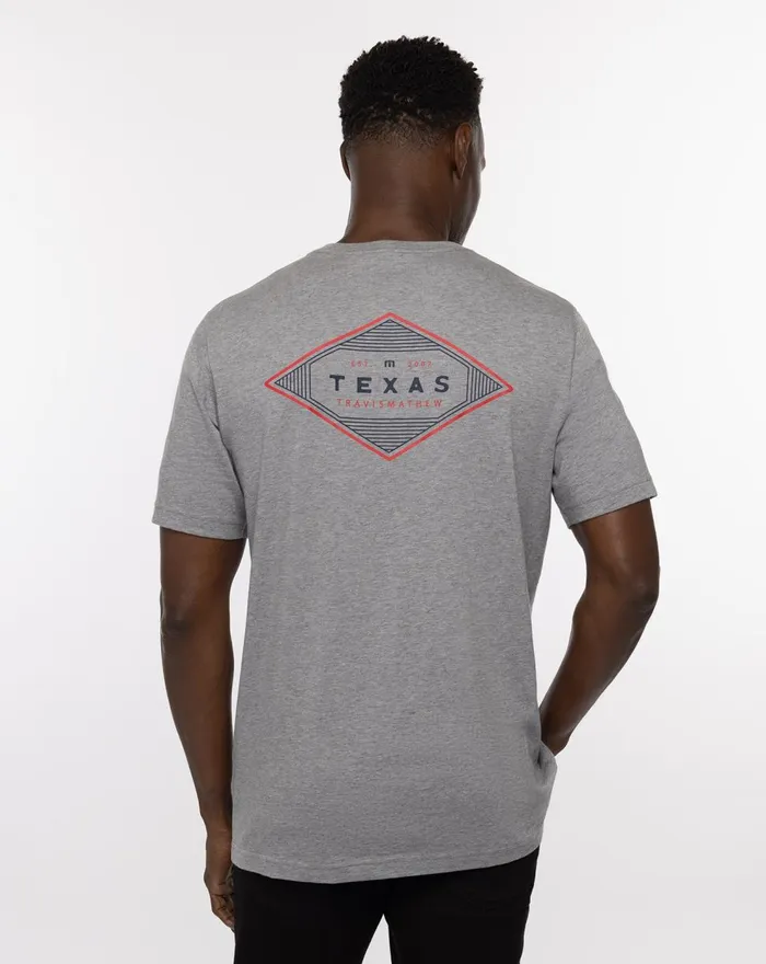 Men Tees TravisMathew ELBOW ROOM TEE Heather Grey