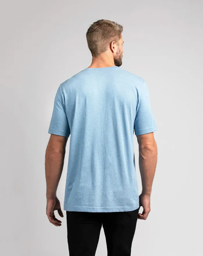 Men Tees TravisMathew EVERGLADES TEE Heather Blue
