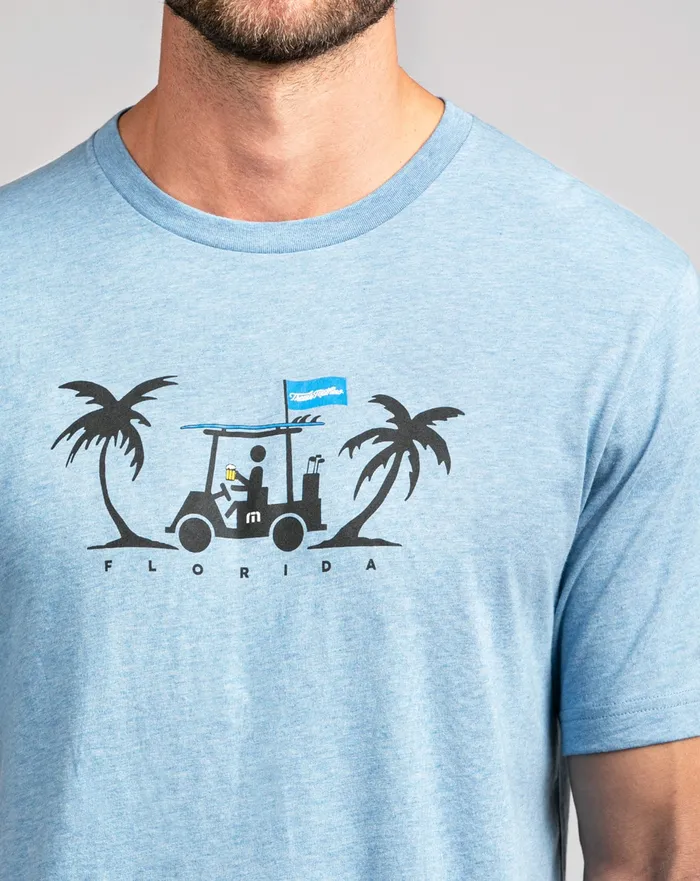 Men Tees TravisMathew EVERGLADES TEE Heather Blue