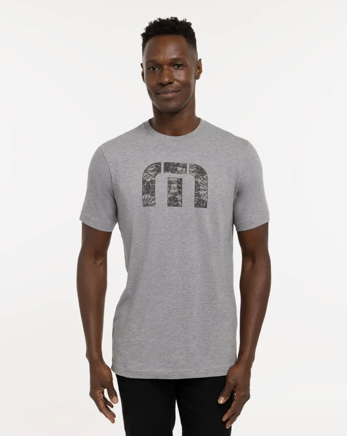 Men Tees TravisMathew FIXED ODDS TEE Heather Grey