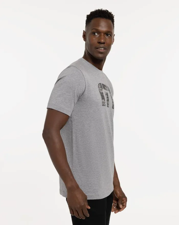Men Tees TravisMathew FIXED ODDS TEE Heather Grey Men Tees TravisMathew FIXED ODDS TEE Heather Grey