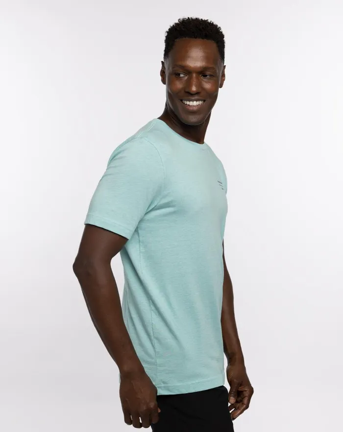Men Tees TravisMathew FUN TO BE HAD TEE Heather Turquoise Men Tees TravisMathew FUN TO BE HAD TEE Heather Turquoise