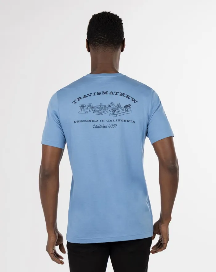Men Tees TravisMathew FUN TO BE HAD TEE Riviera