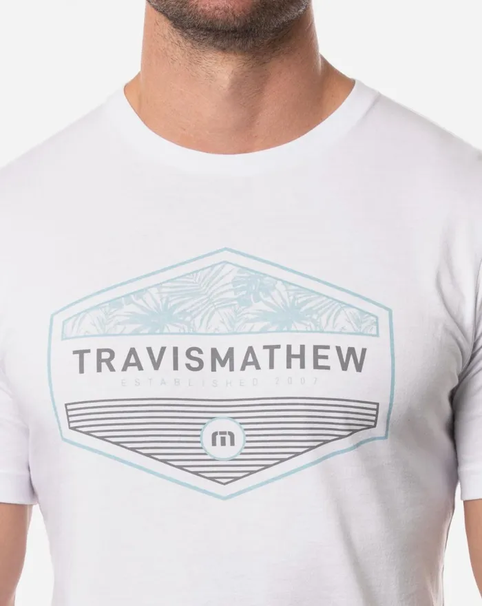 Men Tees TravisMathew GRAND RAPIDS TEE White Men Tees TravisMathew GRAND RAPIDS TEE White