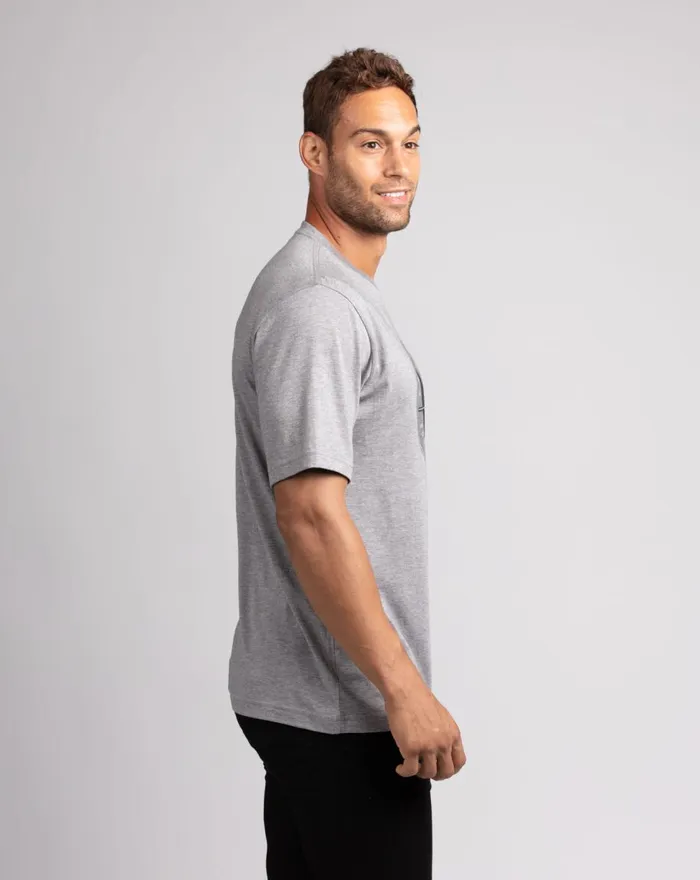 Men Tees TravisMathew HALF DOME TEE Heather Grey