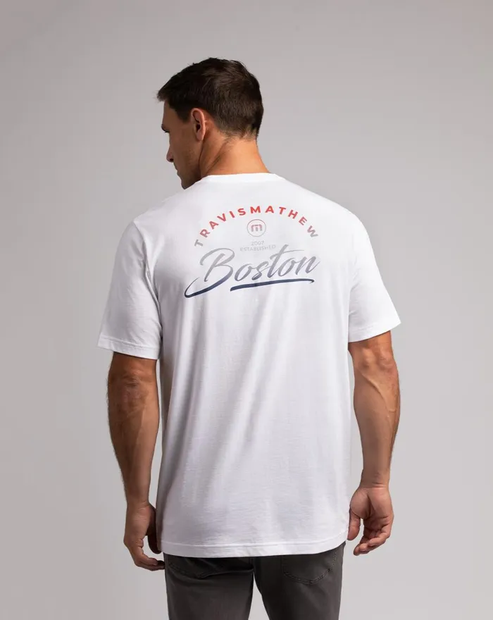 Men Tees TravisMathew HARVARD SQUARE TEE White
