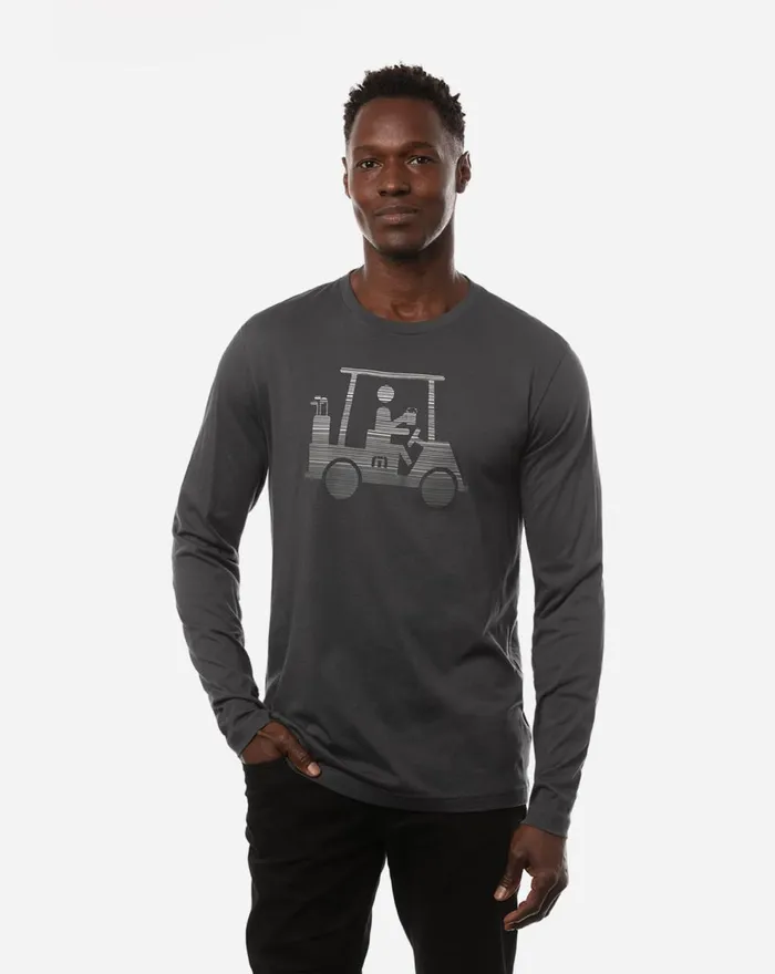Men Tees TravisMathew HE IS RARE LONG SLEEVE TEE Blue Nights