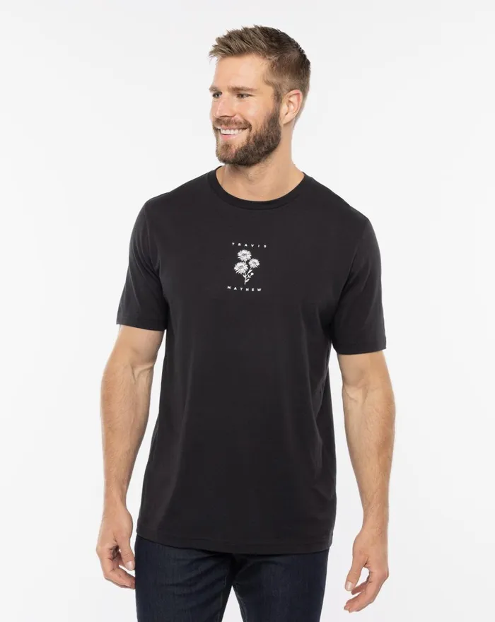 Men Tees TravisMathew HIDDEN PURPOSE TEE Black