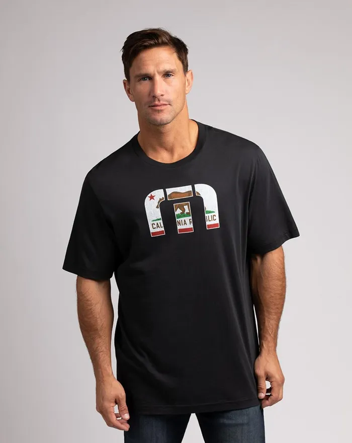 Men Tees TravisMathew HIGH TIDE TEE Black
