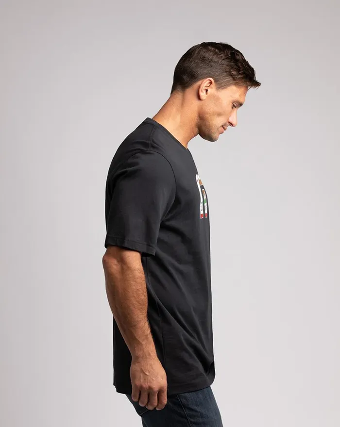 Men Tees TravisMathew HIGH TIDE TEE Black