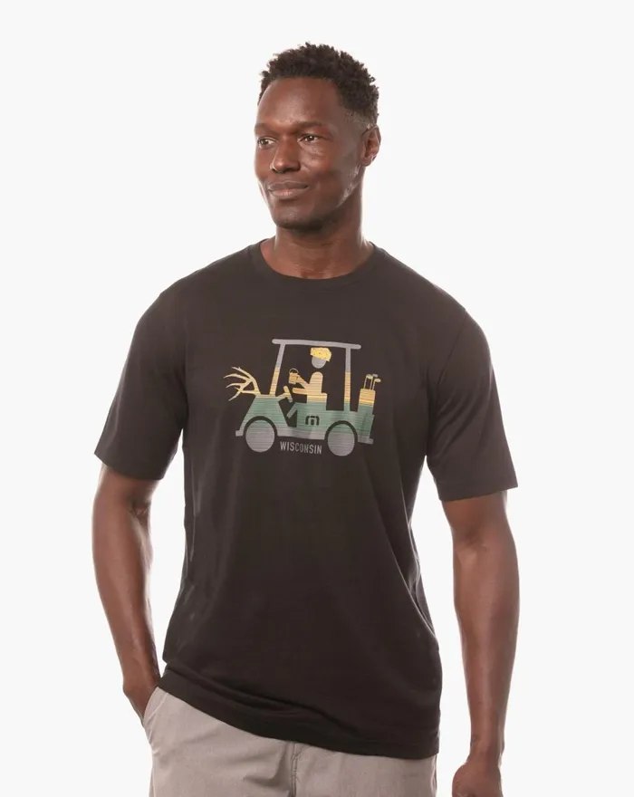 Men Tees TravisMathew HIGHWAY 23 TEE Black