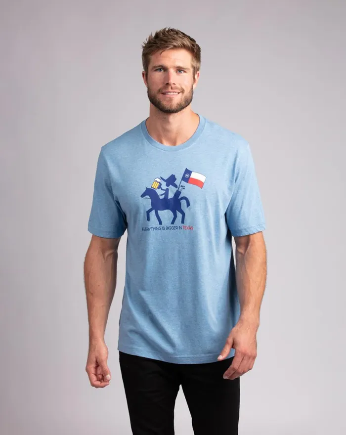 Men Tees TravisMathew HOOT AND HOLLAR TEE Heather Blue