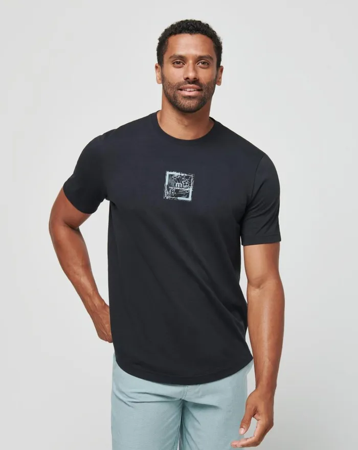 Men Tees TravisMathew LIVING ALOHA TEE Black