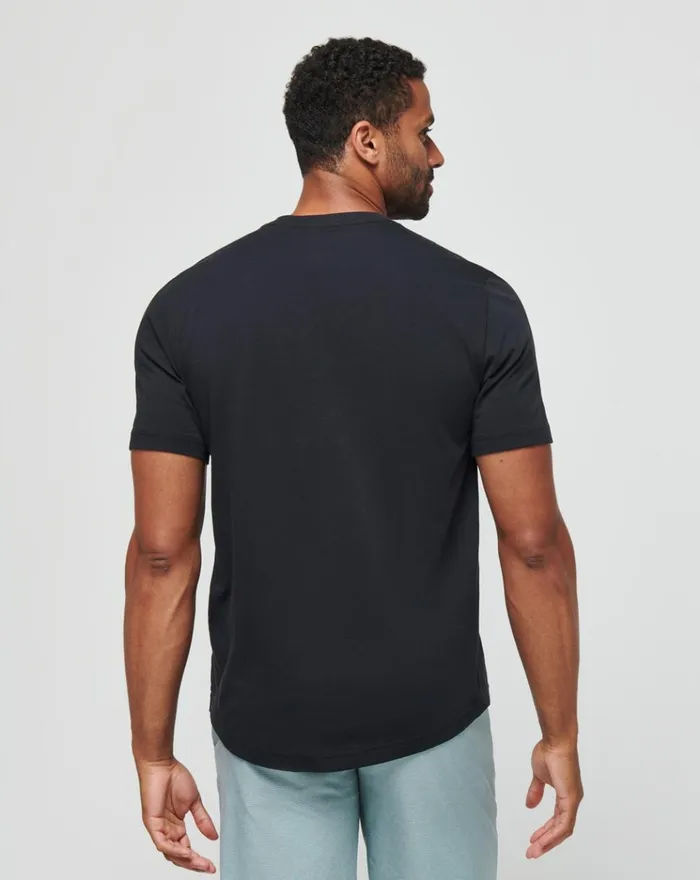 Men Tees TravisMathew LIVING ALOHA TEE Black Men Tees TravisMathew LIVING ALOHA TEE Black