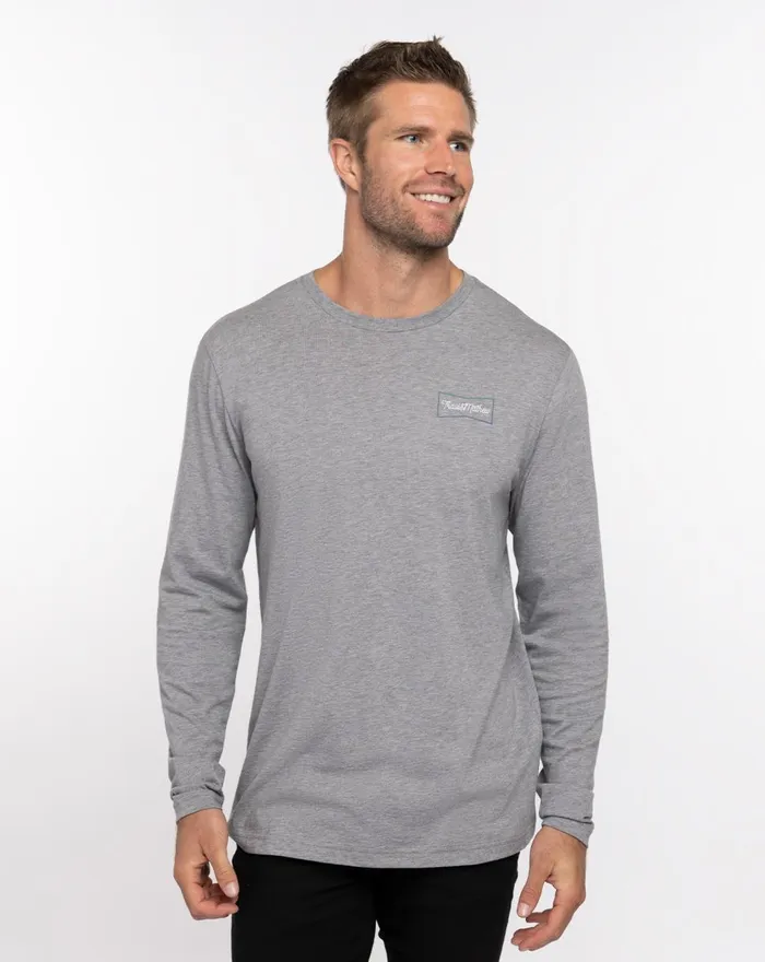 Men Tees TravisMathew LOOKOUT POINT LONG SLEEVE TEE Heather Grey