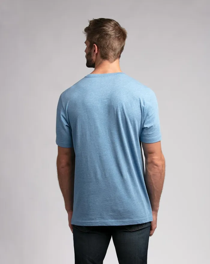 Men Tees TravisMathew MACKINAC TEE Heather Blue
