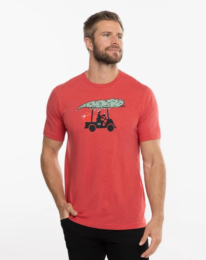 Men Tees TravisMathew MIDNIGHT RIDE TEE Heather Red