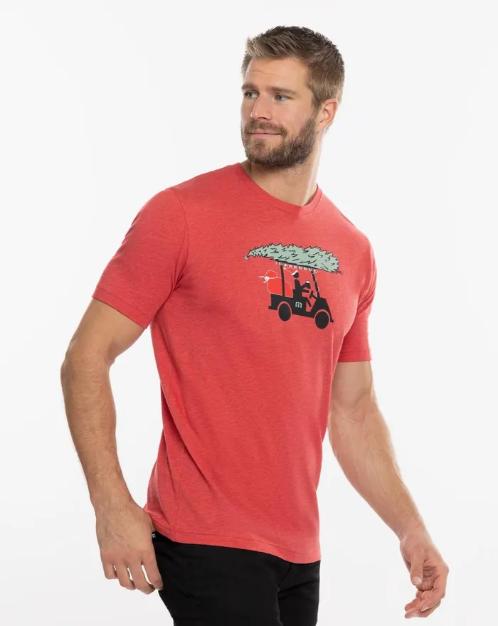 Men Tees TravisMathew MIDNIGHT RIDE TEE Heather Red