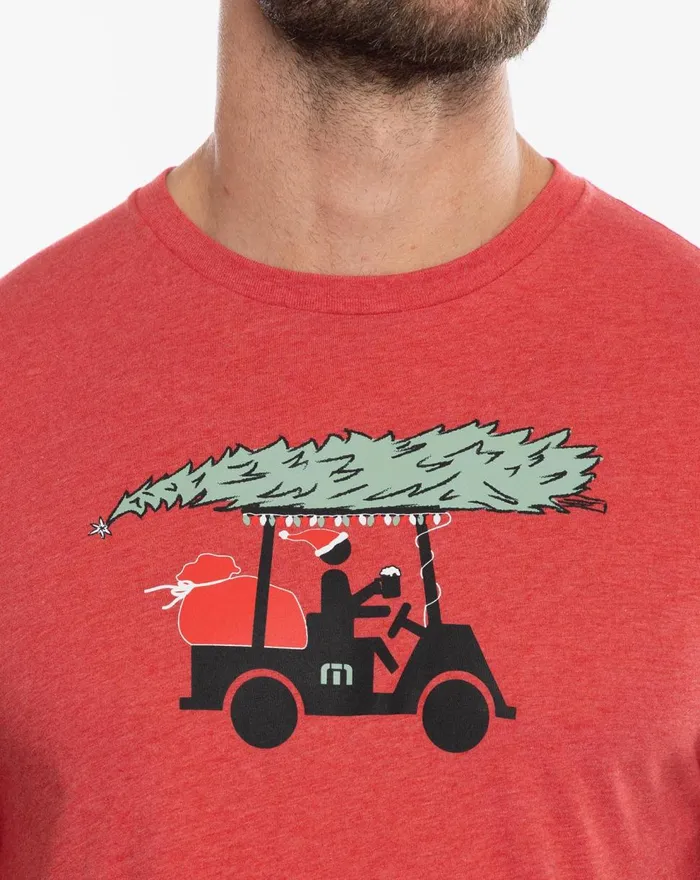 Men Tees TravisMathew MIDNIGHT RIDE TEE Heather Red