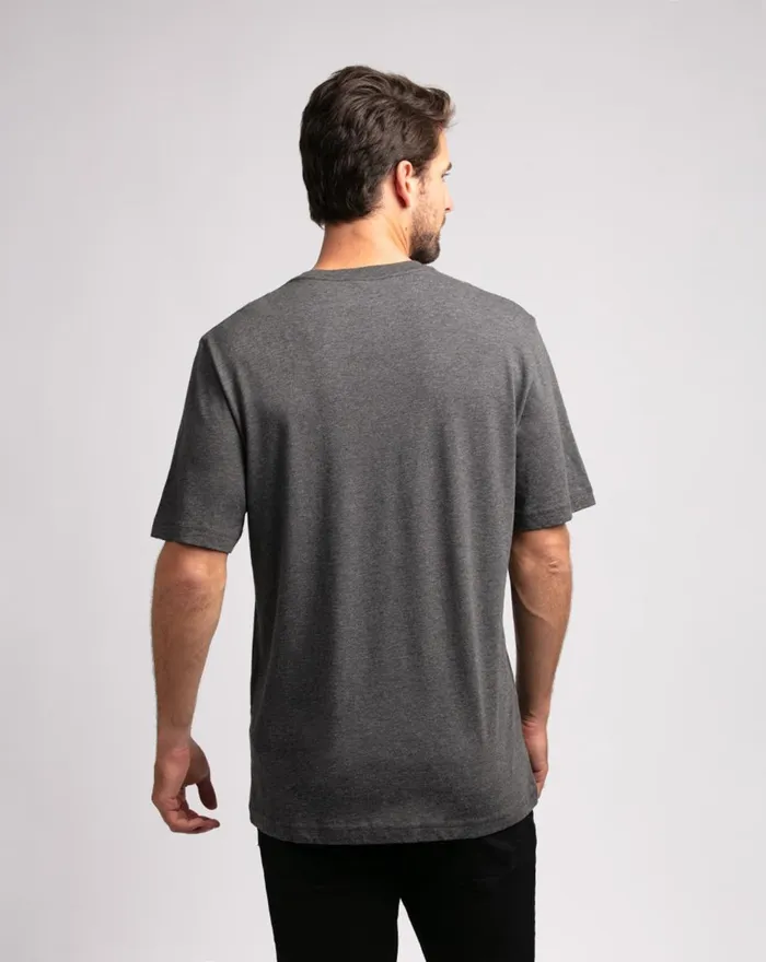Men Tees TravisMathew MODERNIST TEE Heather Grey Pinstri