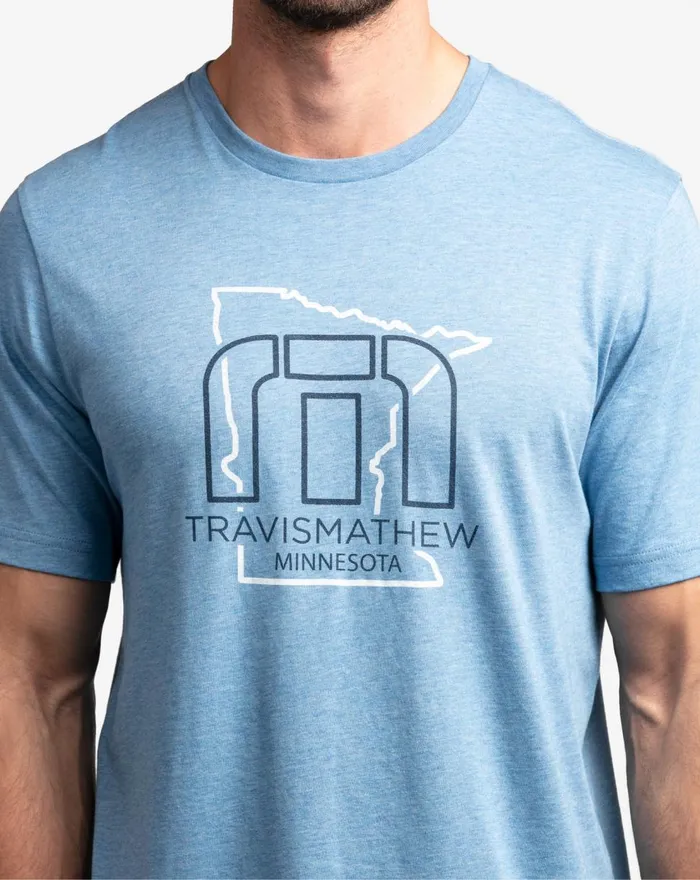 Men Tees TravisMathew MONARCH TEE Heather Blue